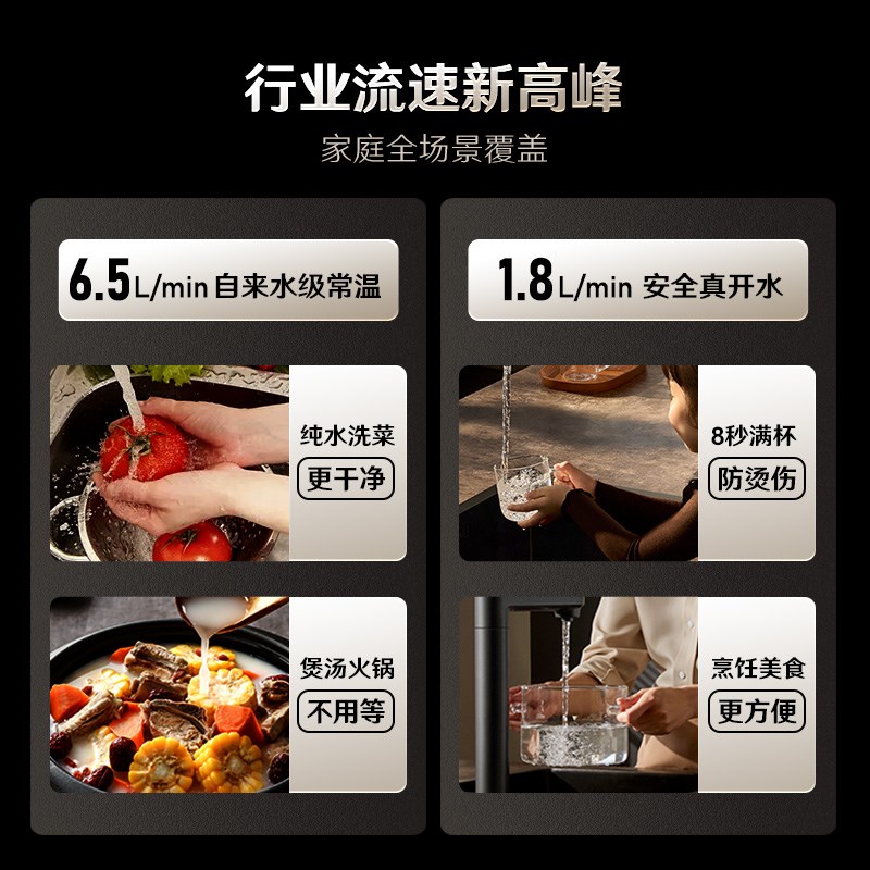 352大通量加热净水器家用过滤直饮RO反渗透25P00G通量B425H