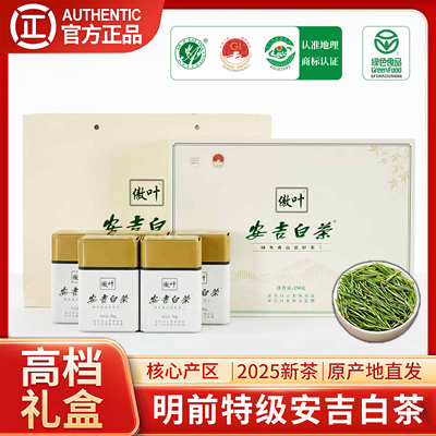 安吉白茶2025新茶特级礼盒装250g