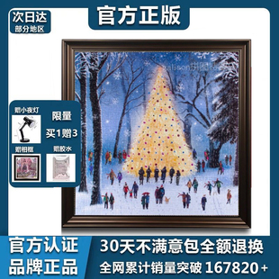 galison冬日颂歌拼图500片成人解压治愈系礼物女生益智玩具正品