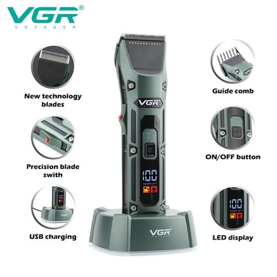 Cordless Electric Adjustable Hair Trimmer For Men Profession
