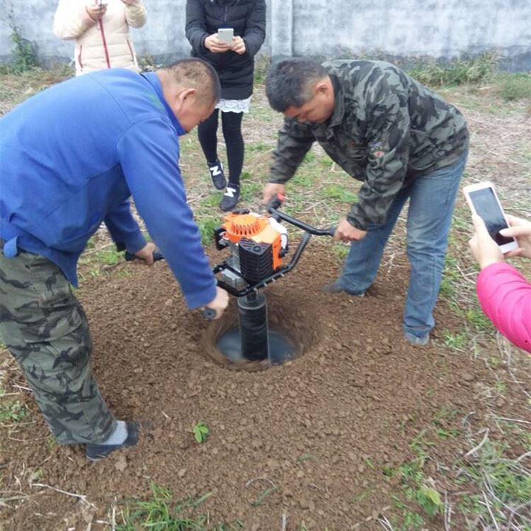 大功率电线杆钻眼机 超大马力四冲程地钻机 植树造林挖坑机钻头