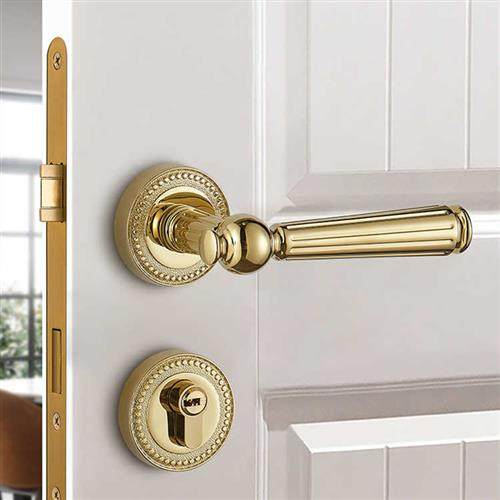 睿高法式复古金色门锁室内卧室木门把手家用双门锁静音轻奢美式,基础建材,机械门锁,淘宝优惠券,粉丝福利购,淘宝优惠卷