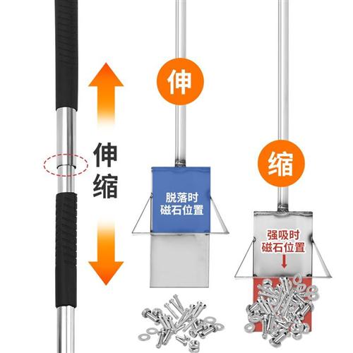 强磁吸铁器捡拾铁器强力吸销钉销片铝模工具吸铁石铁屑碎铁清理