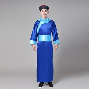 清朝太监总管服装秋冬古装公公成人宫廷舞台年会表演僵尸演出服男