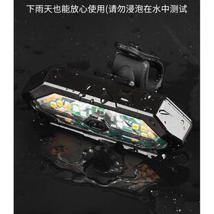 自行车方向灯登山车尾灯USB充电后尾灯无线遥控警示灯夜骑行装备