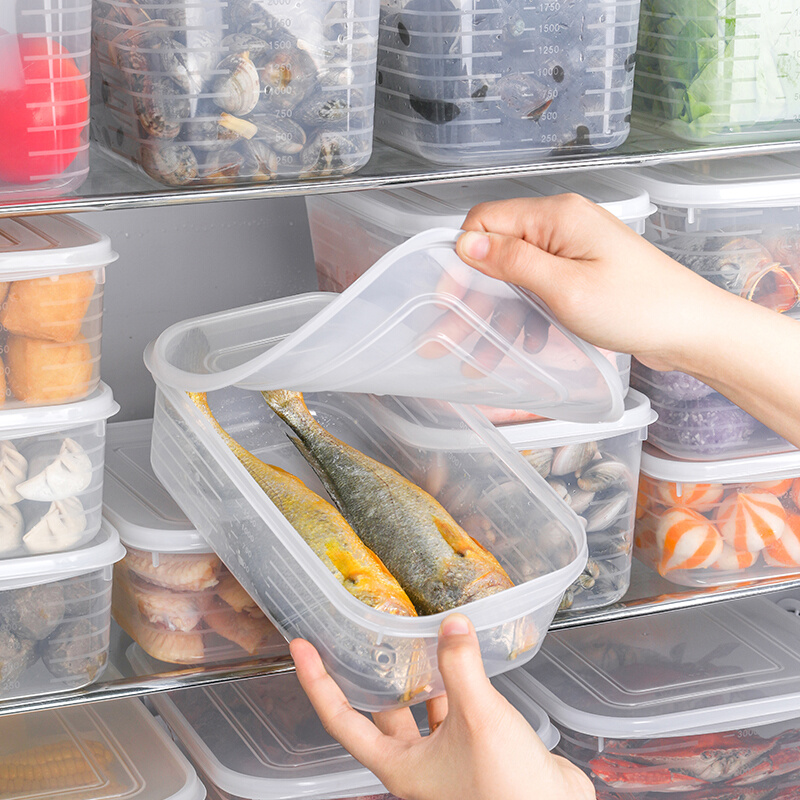 日本进口保鲜盒冰箱专用食品级密封冷冻收纳盒套装微波炉加热饭盒