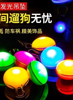 LED狗狗发光吊坠夜光防走失丢宠物夜行可充电夜间遛狗灯遛狗夜灯