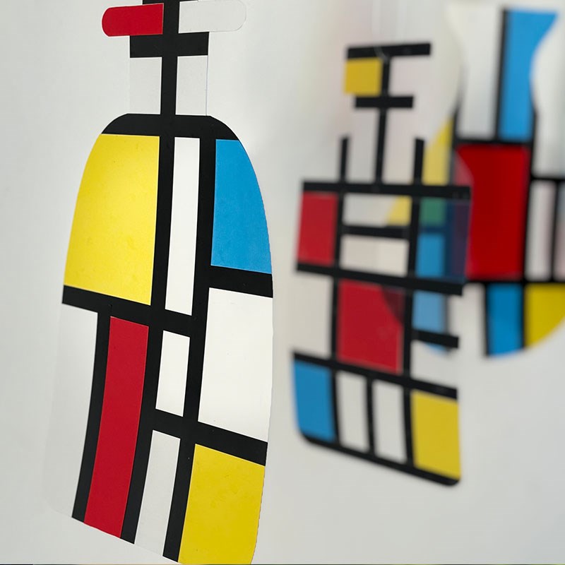 开学幼儿园环创吊饰半成品区角美工室走廊布O置光影彩色玻璃纸挂