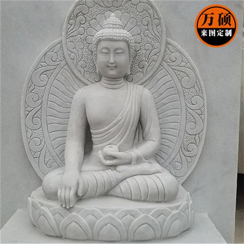 石雕观音佛像花岗岩观音菩萨汉白玉三面观音寺庙寺院供奉人物雕像