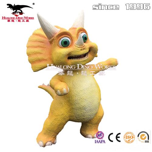 机械模型模型制作工厂新款卡通三角龙动物模型主题乐园商城美陈