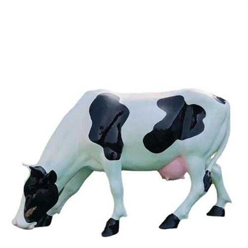 牛雕塑黄牛摆件玻璃钢奶牛模型公园草坪商场美陈门口景观装饰