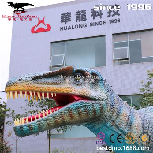 仿真恐龙模型制作硅胶仿真机械电动南方猎龙年老厂技术产品.