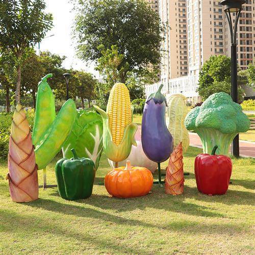 户外水果蔬菜雕塑生态农庄辣椒玉米茄子草莓模型仿真摆件玻璃钢,家居饰品,装饰摆件,淘宝优惠券,粉丝福利购,淘宝优惠卷
