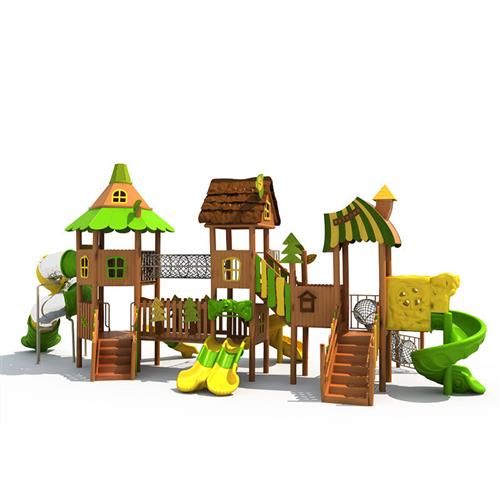 幼儿园木质攀爬架户外儿童感统训练玩具钻网荡桥攀岩墙滑梯有趣