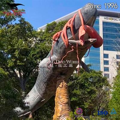 仿真机械海洋生物抹香鲸大战乌贼海洋动物华龙工厂可来图定制