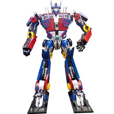 山东厂家加工大型机器人模型摆件游乐庆典开业大黄蜂雕塑