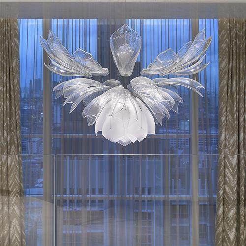 酒店大堂别墅客厅售楼部创意花型吊灯灯设计师样板间装饰灯具制作