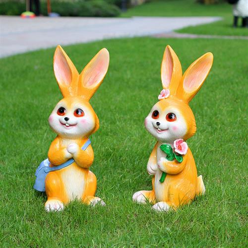 园林景观雕塑小品卡通兔子户外花园庭院装饰别墅创意仿真动物摆件