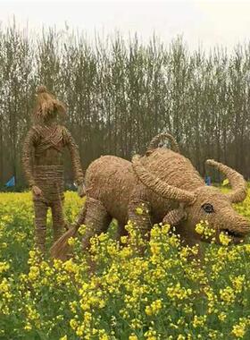 厂家制作稻草人工艺品稻草工艺品制作雕塑景区农耕稻草人工艺品