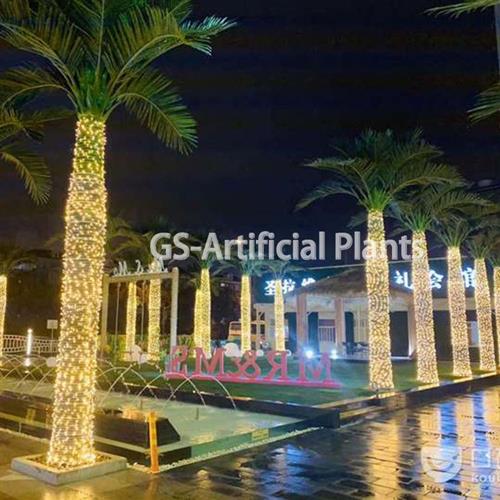 大型外贸仿真加拿利海枣树中东沙滩沙漠绿化工程造景跨境假海藻树