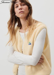 背心马夹休闲百搭马甲 A.M仿羊羔绒保暖无袖 AMERICAN VINTAGE