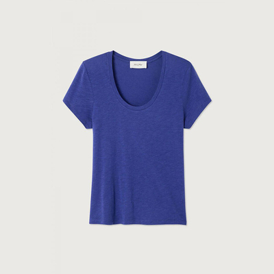 American Vintage 复古深色百搭上衣T恤宽松版型短袖时尚简约女