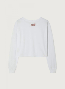 American Vintage 三色可选长袖T恤卫衣白色黑色绿色