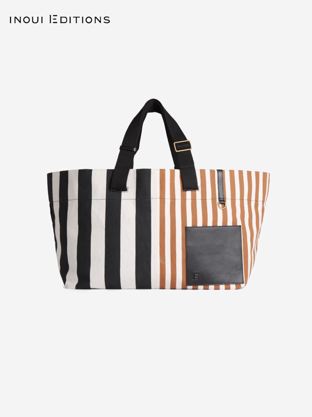 INOUIEDITION背带条纹黑色包包