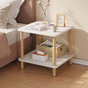 床头柜现代简约风卧室小型出租房简易桌子床边窄款 置物架货架