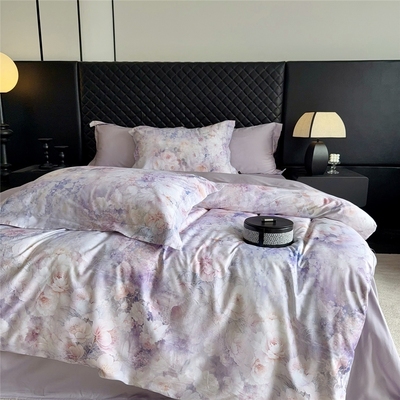 2025新款高端全棉纯棉100s贡缎匹马棉数码印花四件套特价清仓礼盒