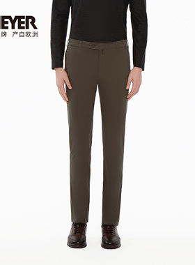 MEYER德国迈雅 休闲裤子男款轻修身舒适咖色2026年春23030-COMO