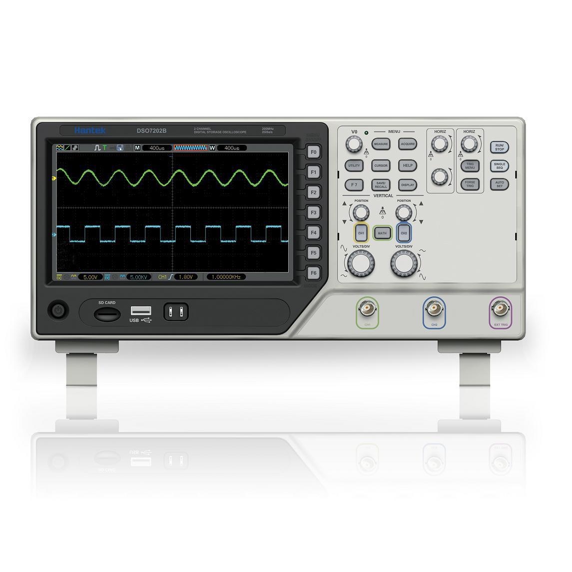 Hantek汉泰DSO7082B台式数字示波器 带宽80MHz 2通道 存储示波器