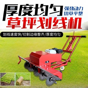五刀草坪划线机 草皮切块切条加长轴条1.5米 割线起草机