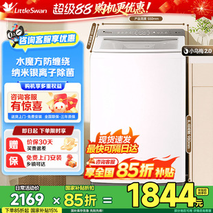 水魔方波轮大容量白色10KG变频洗衣机E20DW 小天鹅小乌梅2.0轻奢版
