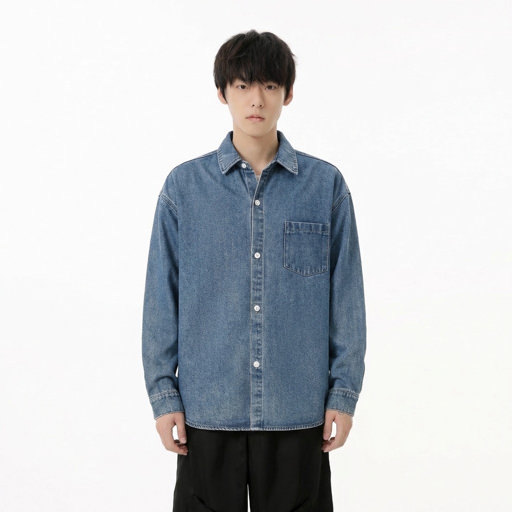 WEENISW复古原牛长袖衬衫男25秋季新款日系宽松潮牌休闲水洗外套,男装,牛仔外套,淘宝优惠券,粉丝福利购,淘宝优惠卷