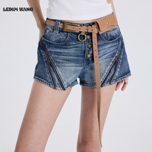 LEDIM 卡其色穿搭配饰 WANG自由塑型结构腰包皮带女2026春夏新款