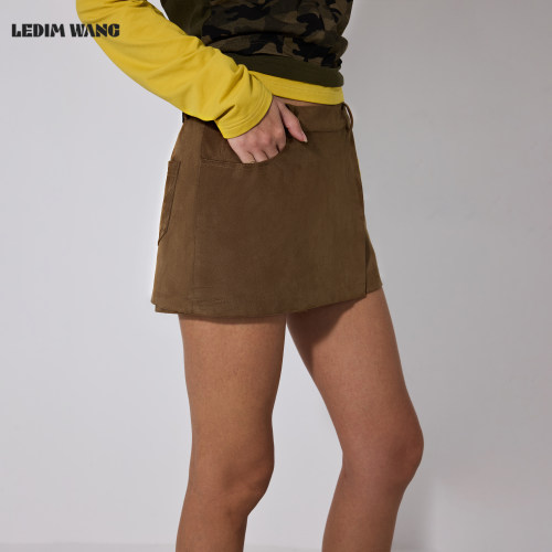 LEDIMWANG不对称搭片休闲裤女