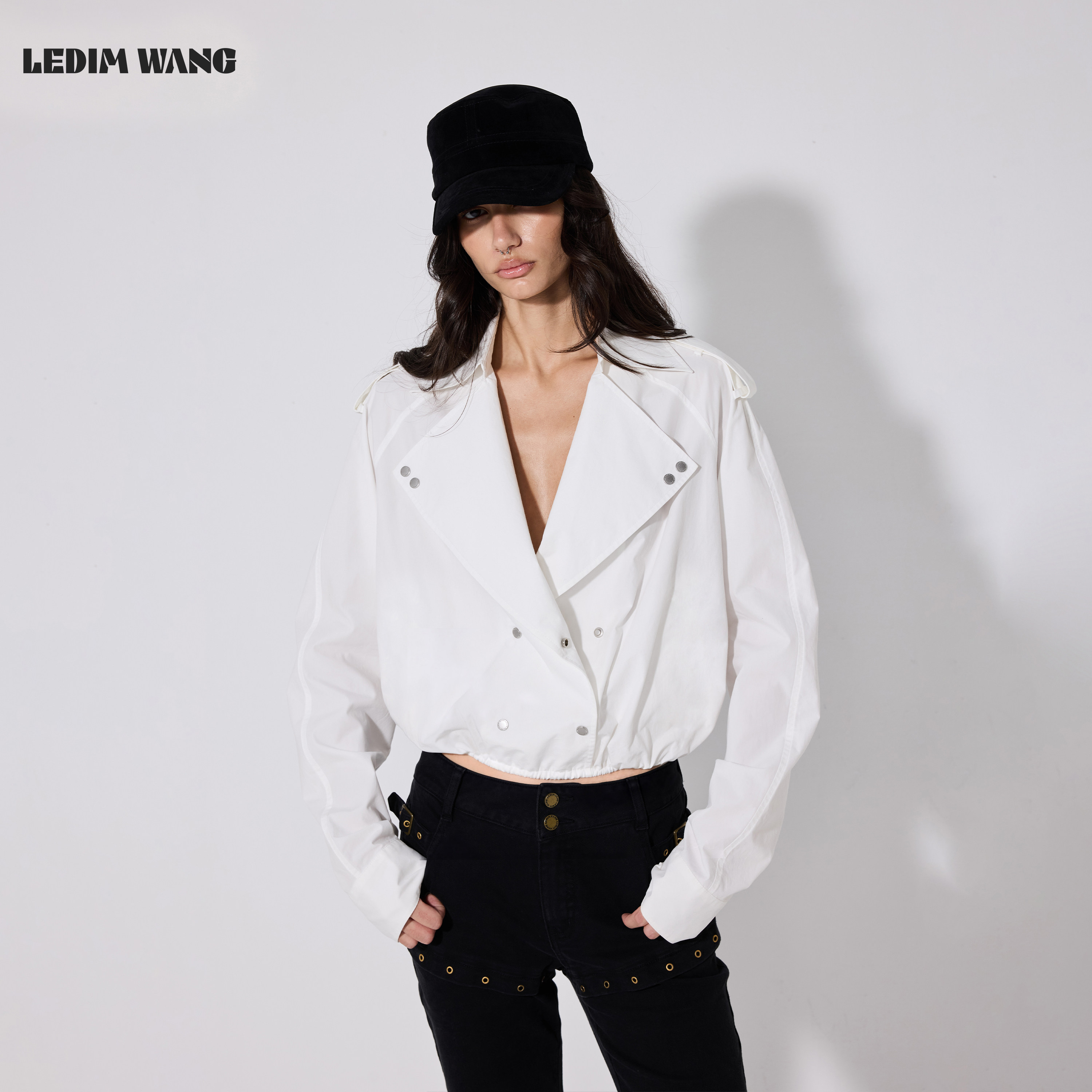 LEDIMWANG花苞解构宽松衬衫女图片