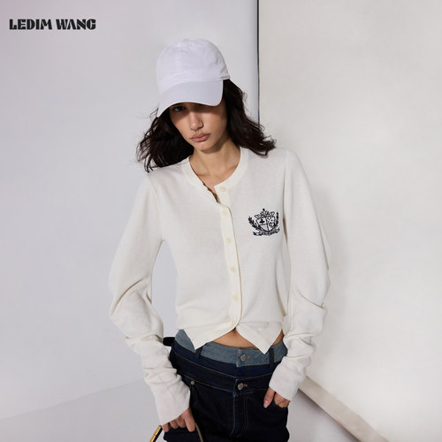LEDIMWANG学院风毛针织衫女