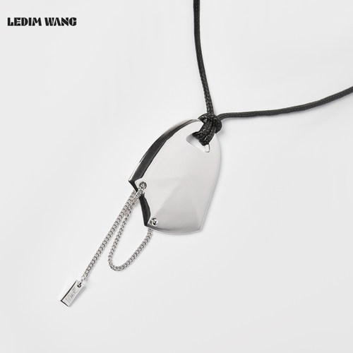 LEDIMWANG几何高级感银色项链