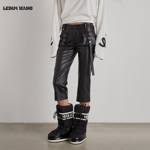 LEDIMWANGPU皮机能工装皮裤