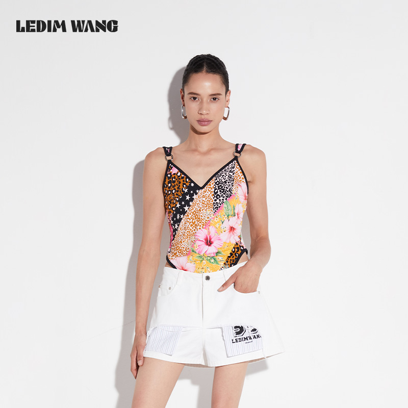 LEDIMWANG印花摸底吊带背心
