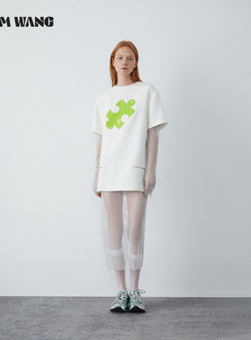 LEDIM WANG设计师品牌原创2024早春钻石网眼镂空半裙女