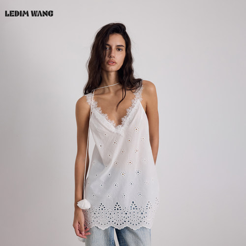 LEDIMWANG蕾丝花边V领吊带背心