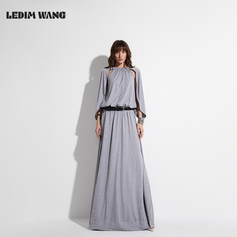 LEDIMWANG格雷系斗篷连衣裙
