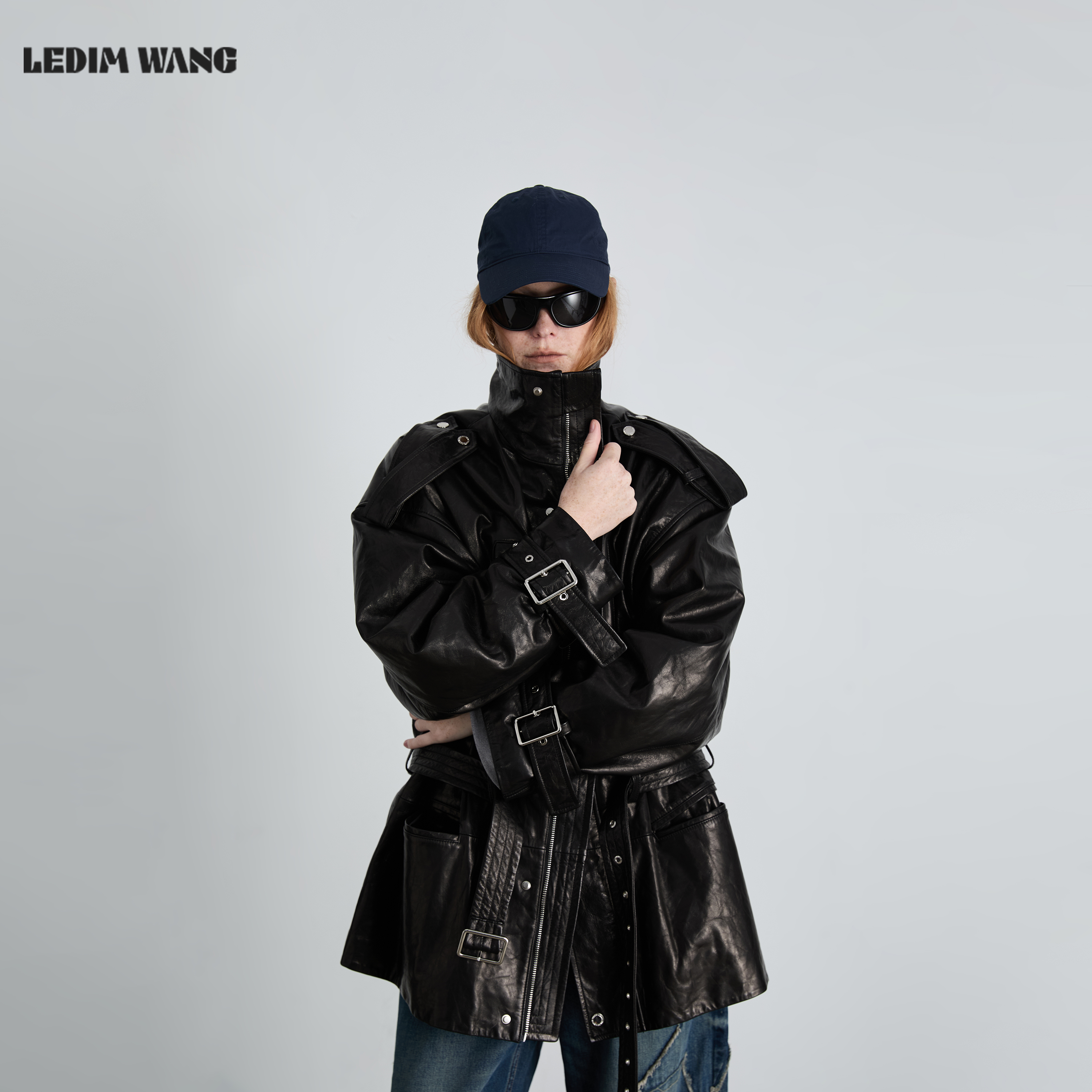 LEDIMWANG驼绒皮衣棉服