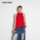 LEDIM 红色上衣 雪纺套头轻薄背心女秋2025新款 WANG 白标系列