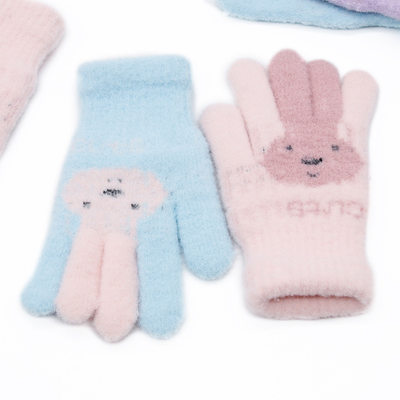 推荐Autumn and winter warm women's Plush thickened gloves wi