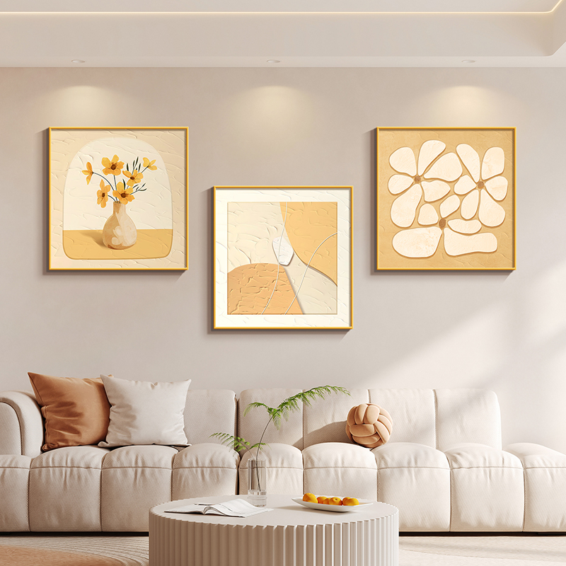 画之楼餐厅奶油风植物花卉装饰画