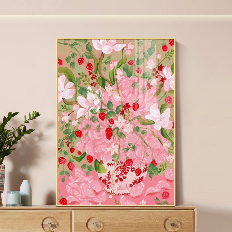 莓有烦恼客厅装饰画多巴胺粉色网红ins风桌面摆画高级感卧室挂画,家居饰品,现代装饰画,淘宝优惠券,粉丝福利购,淘宝优惠卷